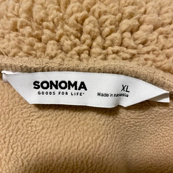 EUC | Sonoma Cozy Soft Tan Teddy Jacket | Size XL - Picture 7 of 9